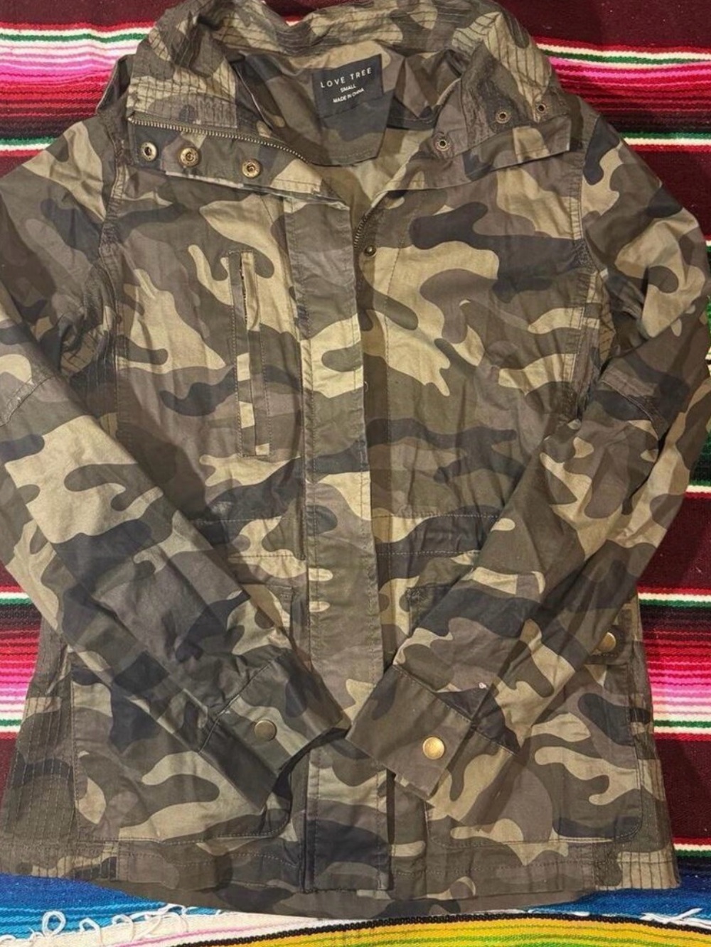 Love Tree Green Camo Utility Jacket